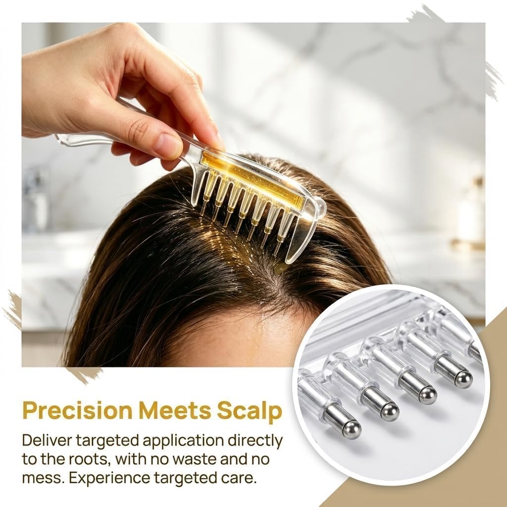 Transparent Hair Oil Applicator Comb