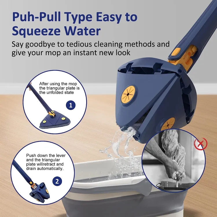 Triangle Mop 360 Adjustable With Twist Squeeze