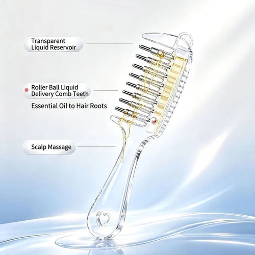 Transparent Hair Oil Applicator Comb