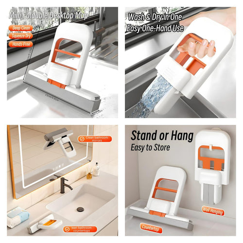 Portable Hands-Free Mini Floor Mop for Easy Cleaning