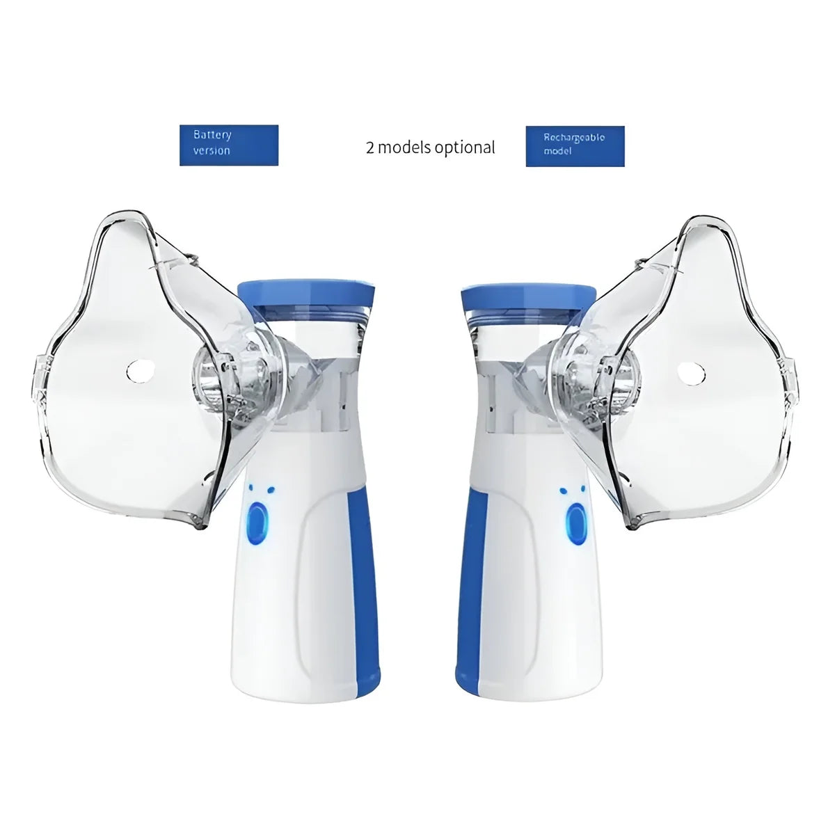Portable Mesh Nebulizer Machine JSL-W302 with Masks & Mini Inhaler for Kids & Adults
