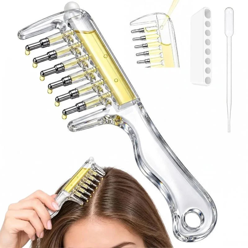 Transparent Hair Oil Applicator Comb